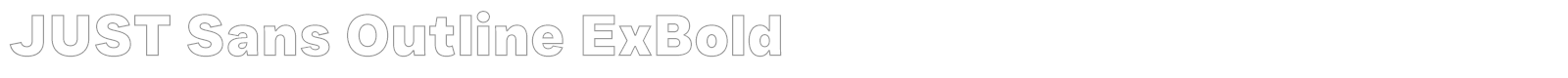Just Sans Outline font preview